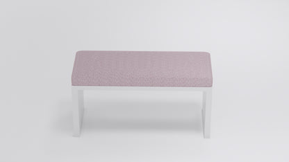 Light Gray Pedicure Leg Rest with Textured Pinkish-Purple Cushion