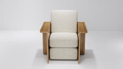 Light Beige Upholstered Pedicure Chair