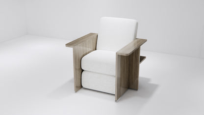 Light Beige Upholstered Pedicure Chair