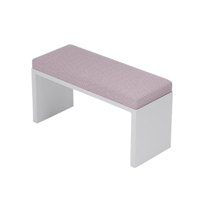 Light Gray Pedicure Leg Rest with Textured Pinkish-Purple Cushion