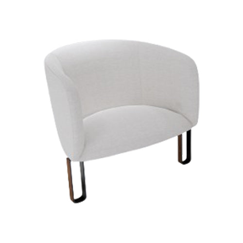 Light Beige Curved-Back Manicure Chair